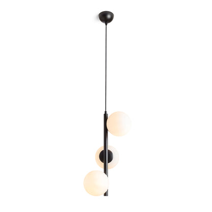 ETHERIA závěsná černá opálové sklo 230V LED E27 3x11W