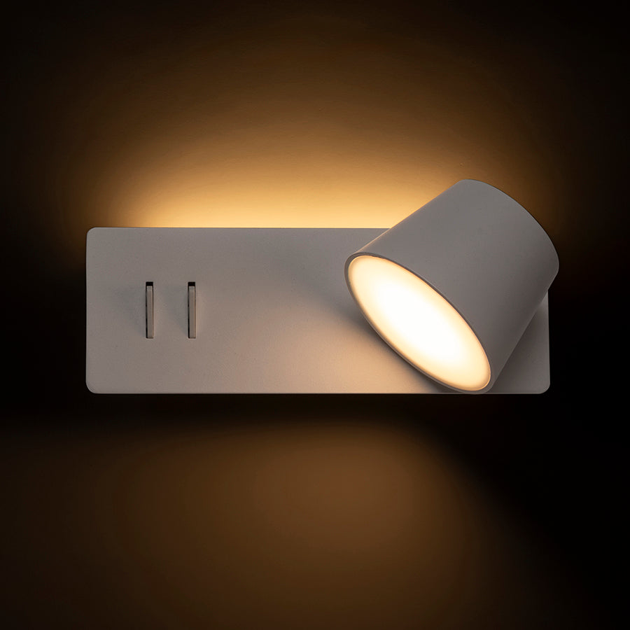 AMADEUS nástěnná s podsvícením bílá 230V LED 4+6W 3000K