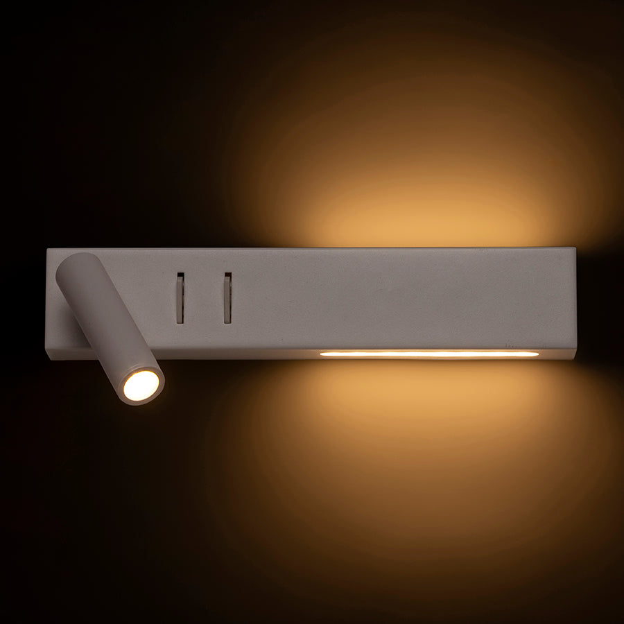 ODEON nástěnná s podsvícením bílá 230V LED 8+3W 30° 3000K