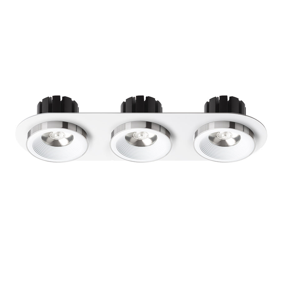 SHARM R III zápustná bílá chrom 230V LED 3x10W 24° 3000K