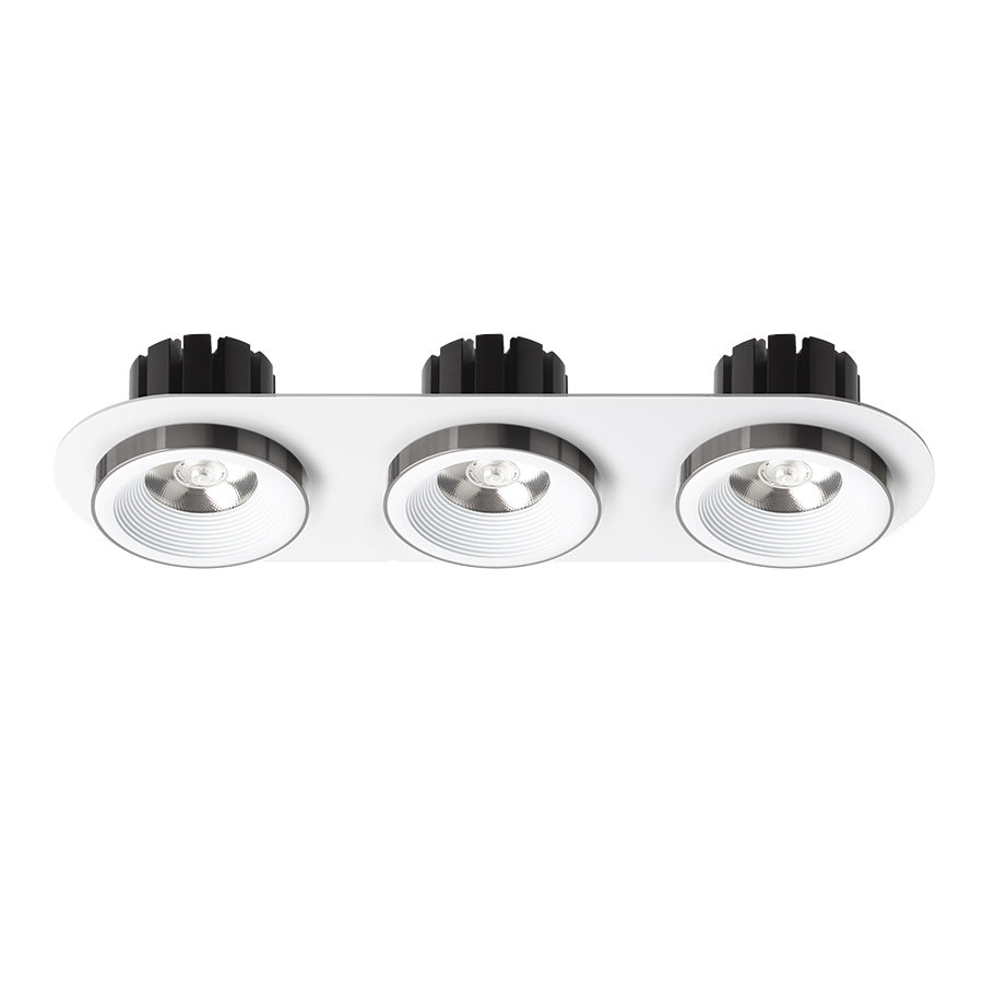 SHARM R III zápustná bílá černý chrom 230V LED 3x10W 24° 3000K