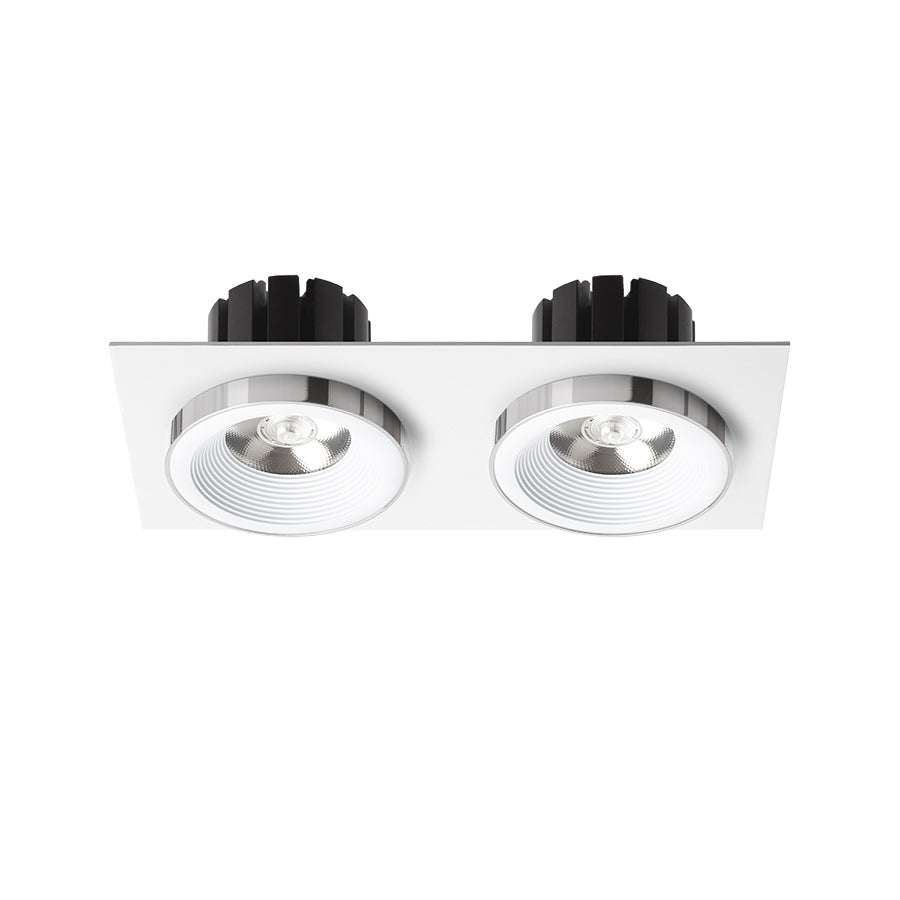 SHARM SQ II zápustná bílá chrom 230V LED 2x10W 24° 3000K