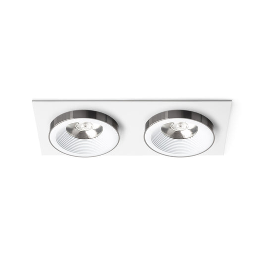 SHARM SQ II zápustná bílá černý chrom 230V LED 2x10W 24° 3000K