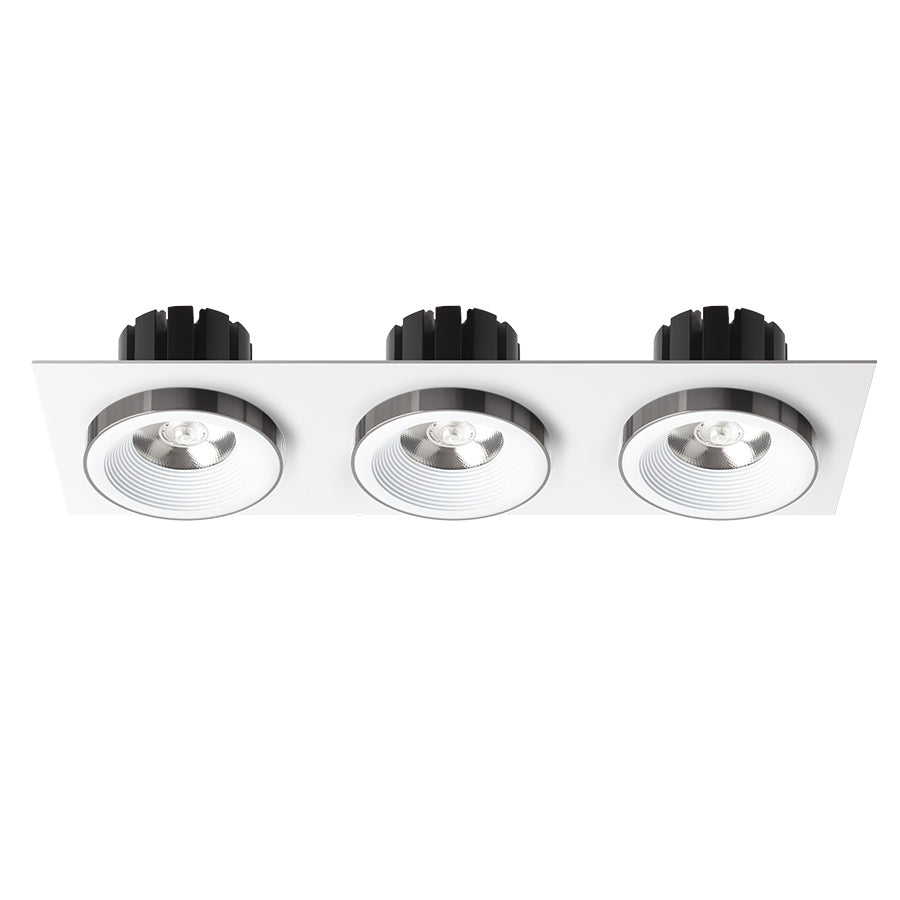 SHARM SQ III zápustná bílá černý chrom 230V LED 3x10W 24° 3000K