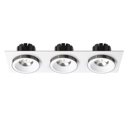 SHARM SQ III zápustná bílá černý chrom 230V LED 3x10W 24° 3000K