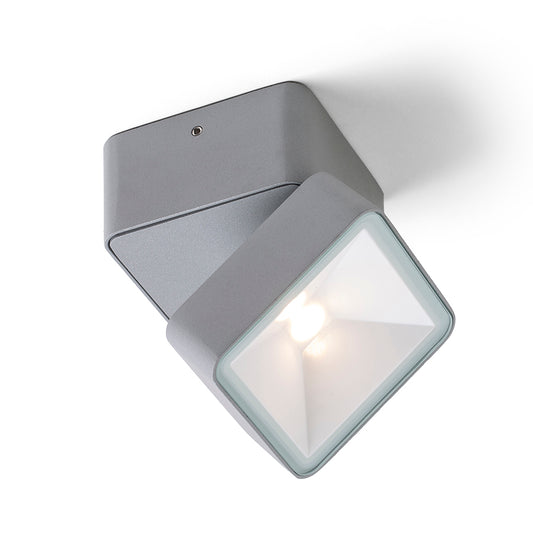 FLAVIO SQ přisazená světle šedá 230V LED 6W 110° IP54 3000K