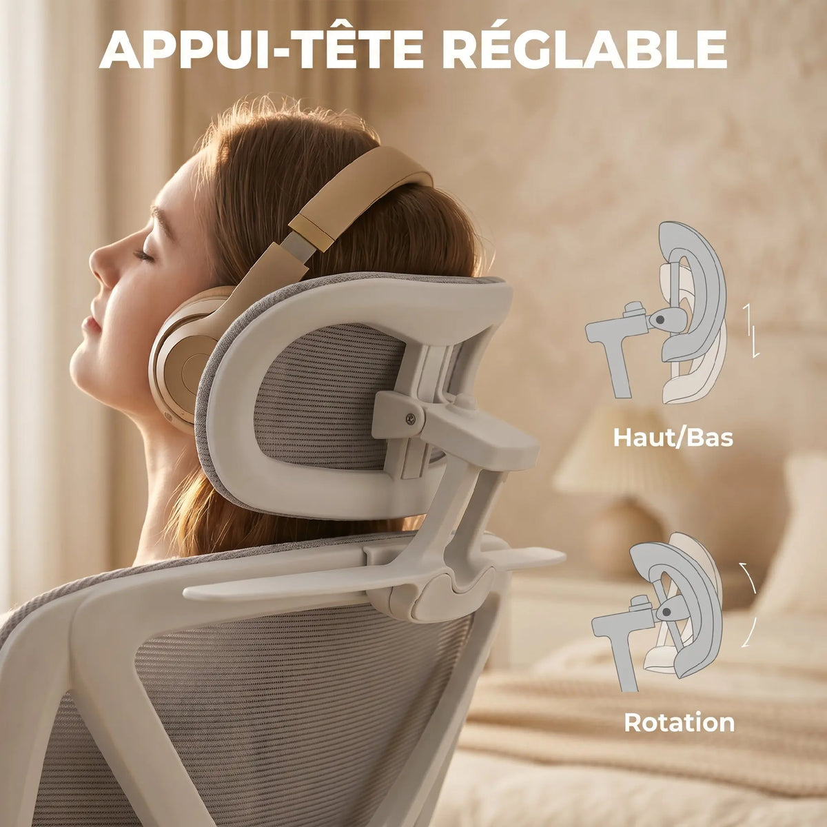 Ergonomická židle s dynamickou bederní oporou, šedá – fotografie 6