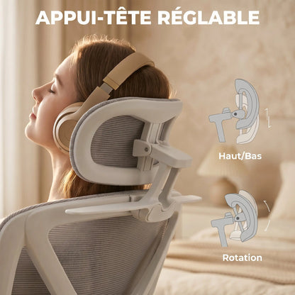 Ergonomická židle s dynamickou bederní oporou, šedá – fotografie 6