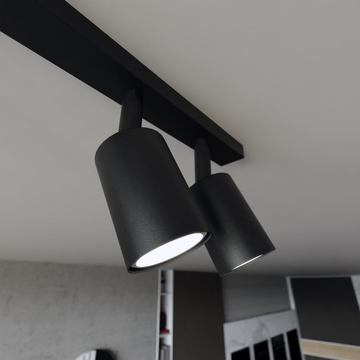 Stropní svítidlo FLASH 6 – černé