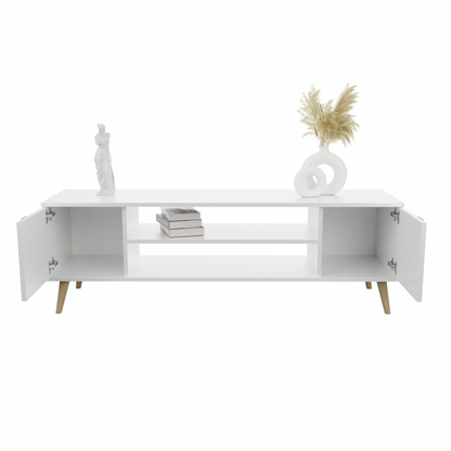 TV stolek FOCUS 155 cm – bílá, skandinávský styl