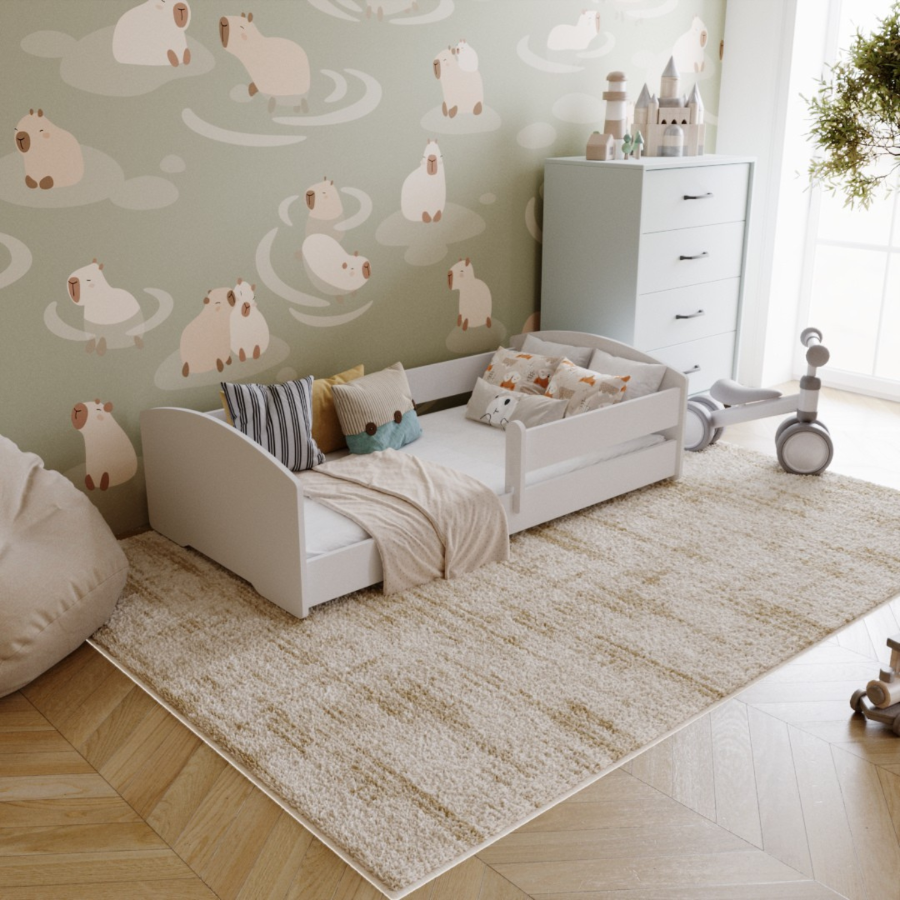 Montessori dětská postel LEO 160 × 80 cm s ochrannou zábranou