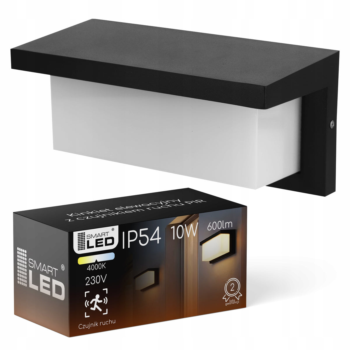 LED fasádní svítidlo 10 W, 600 lm, IP54