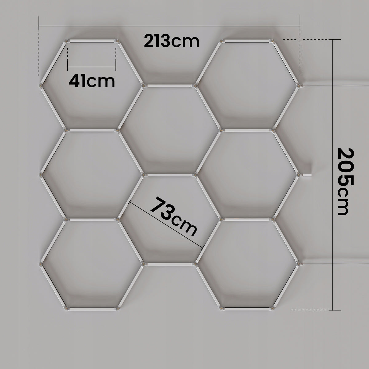 LED HEXAGON osvětlení do garáže 210 W