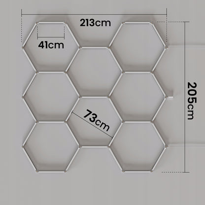 LED HEXAGON osvětlení do garáže 210 W