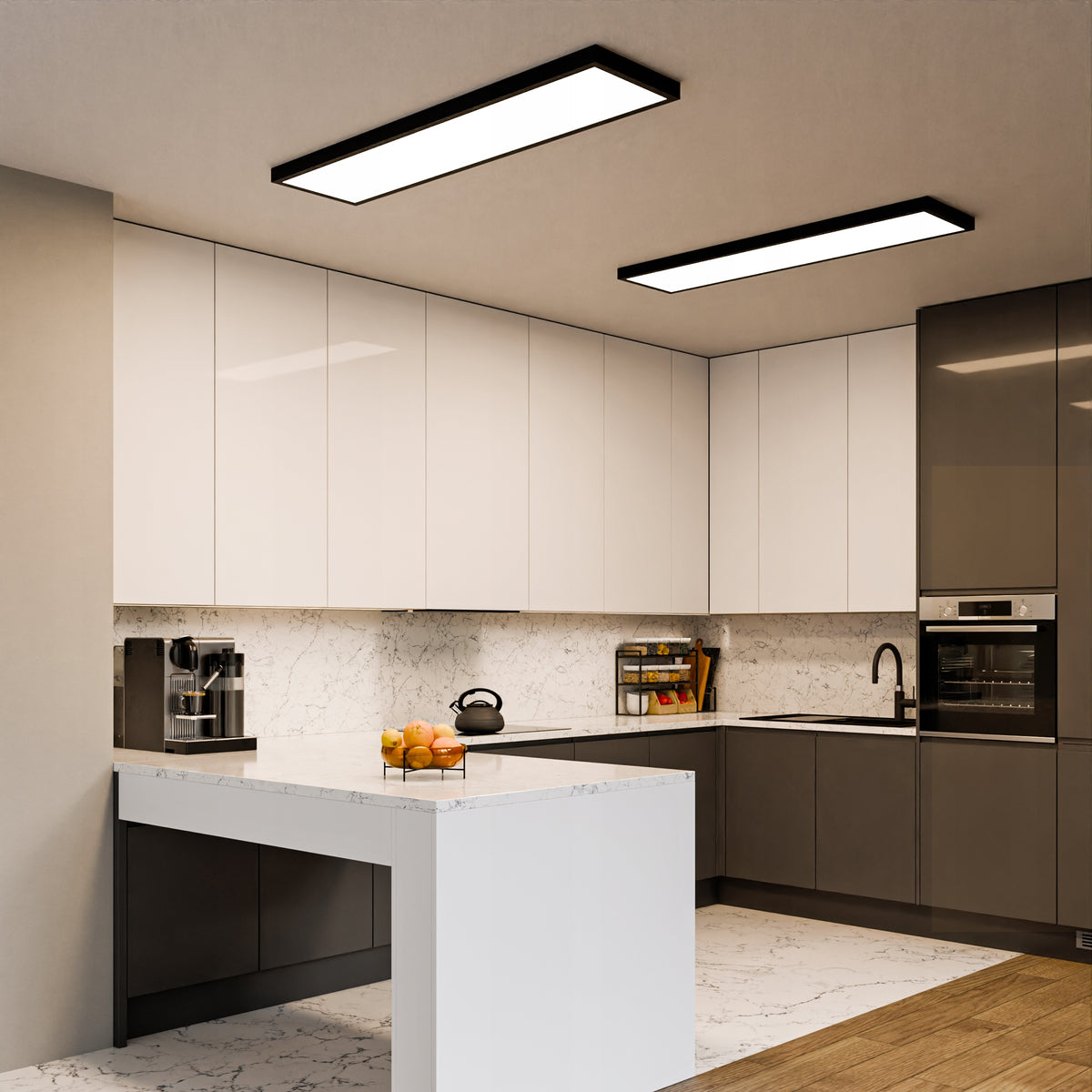 Přisazený LED panel 5600 lm, 30 × 120 cm