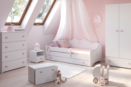 Dětská postel EMMA 140 × 70 cm – růžová
