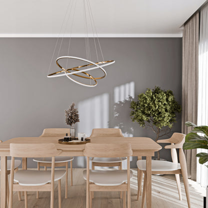 Zlaté kancelářské závěsné LED svítidlo 113 W
