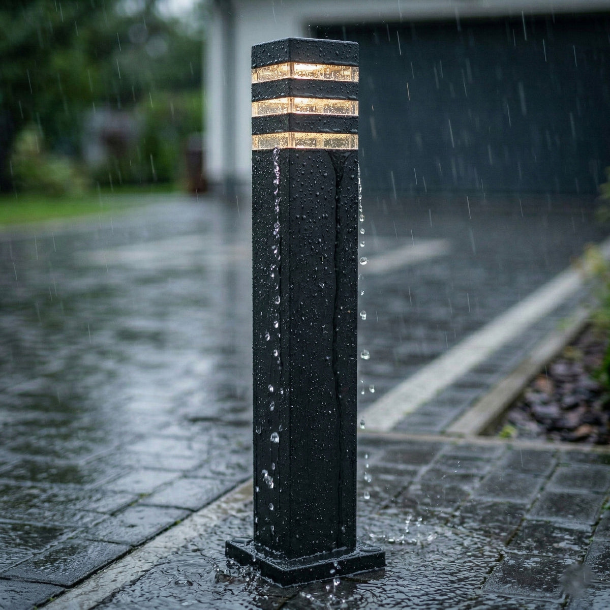 Černý venkovní osvětlovací sloupek E27 230 V, 50 cm, IP54