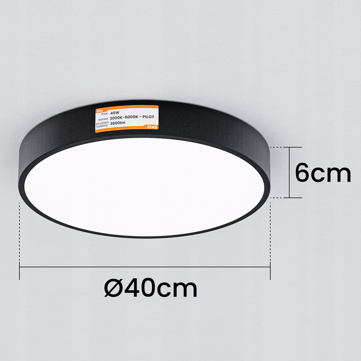 Kulaté stropní LED svítidlo 40 W, 40 cm
