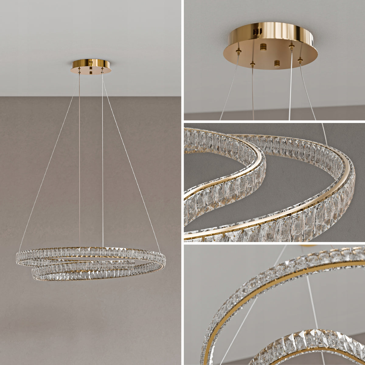 Bílé LED závěsné svítidlo 136 W – teplá bílá