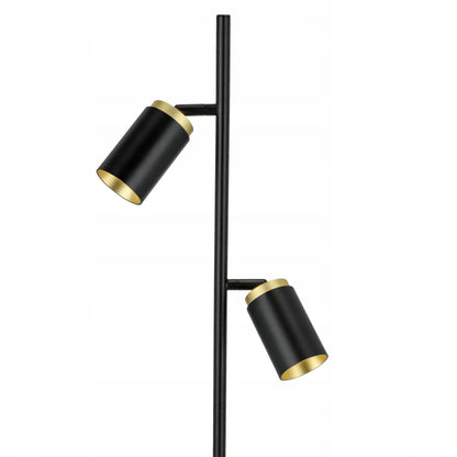 Černá stojací lampa GU10, nastavitelná