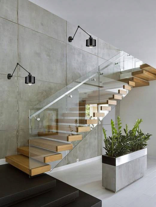 Černé nástěnné svítidlo E27