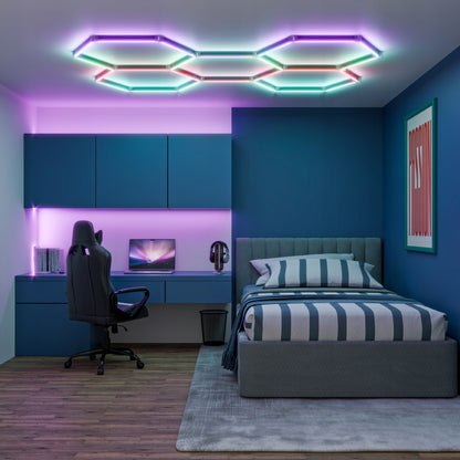 LED HEXAGON osvětlení do garáže 144 W