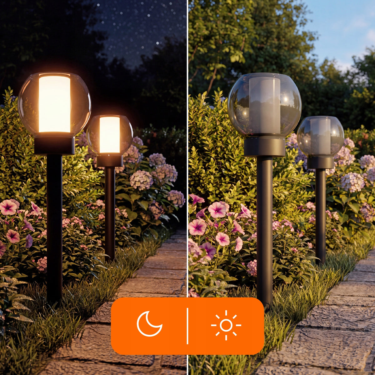 LED solární zápichové svítidlo 1800 K, IP44