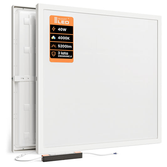 Přisazený LED panel 40 W, 5200 lm, 60 × 60 cm