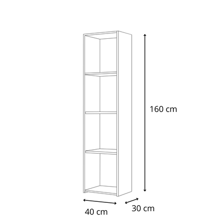 Knihovna LONI 160 × 40 cm – dub artisan