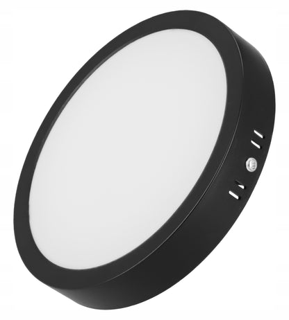 Černé kulaté stropní LED svítidlo 24 W