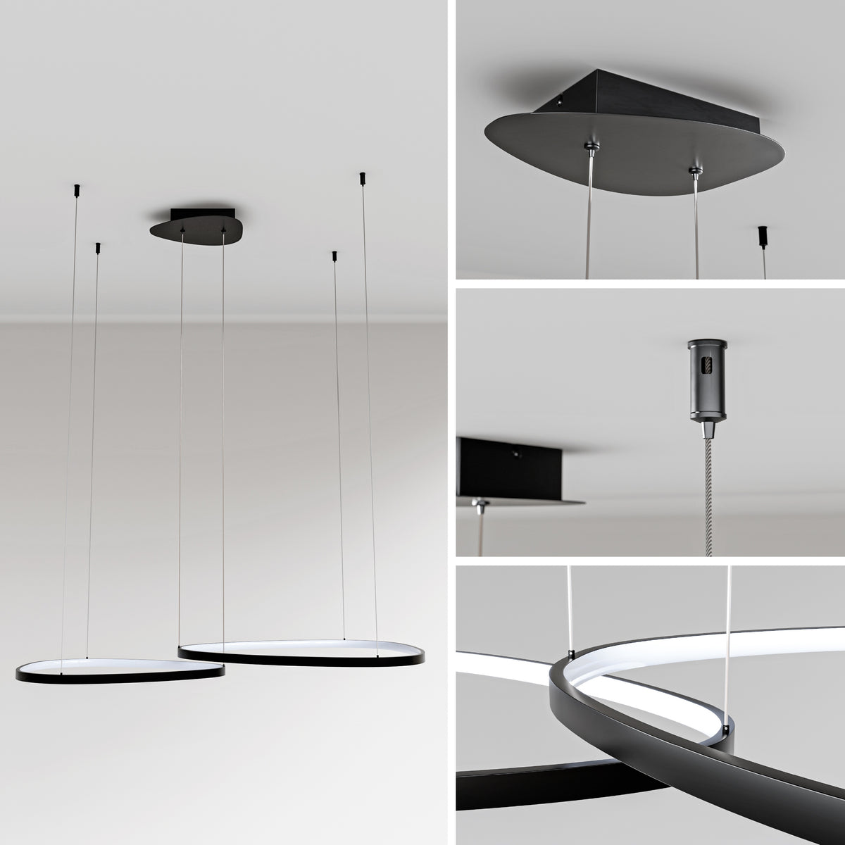 Bílé LED závěsné svítidlo 80 W – teplá bílá