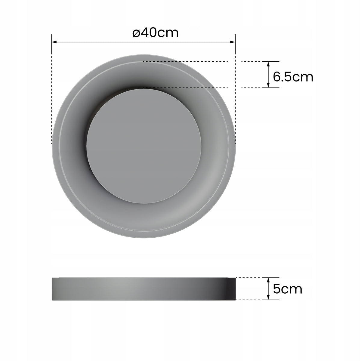 Bílé kulaté stropní LED svítidlo 30 W, 4000 K