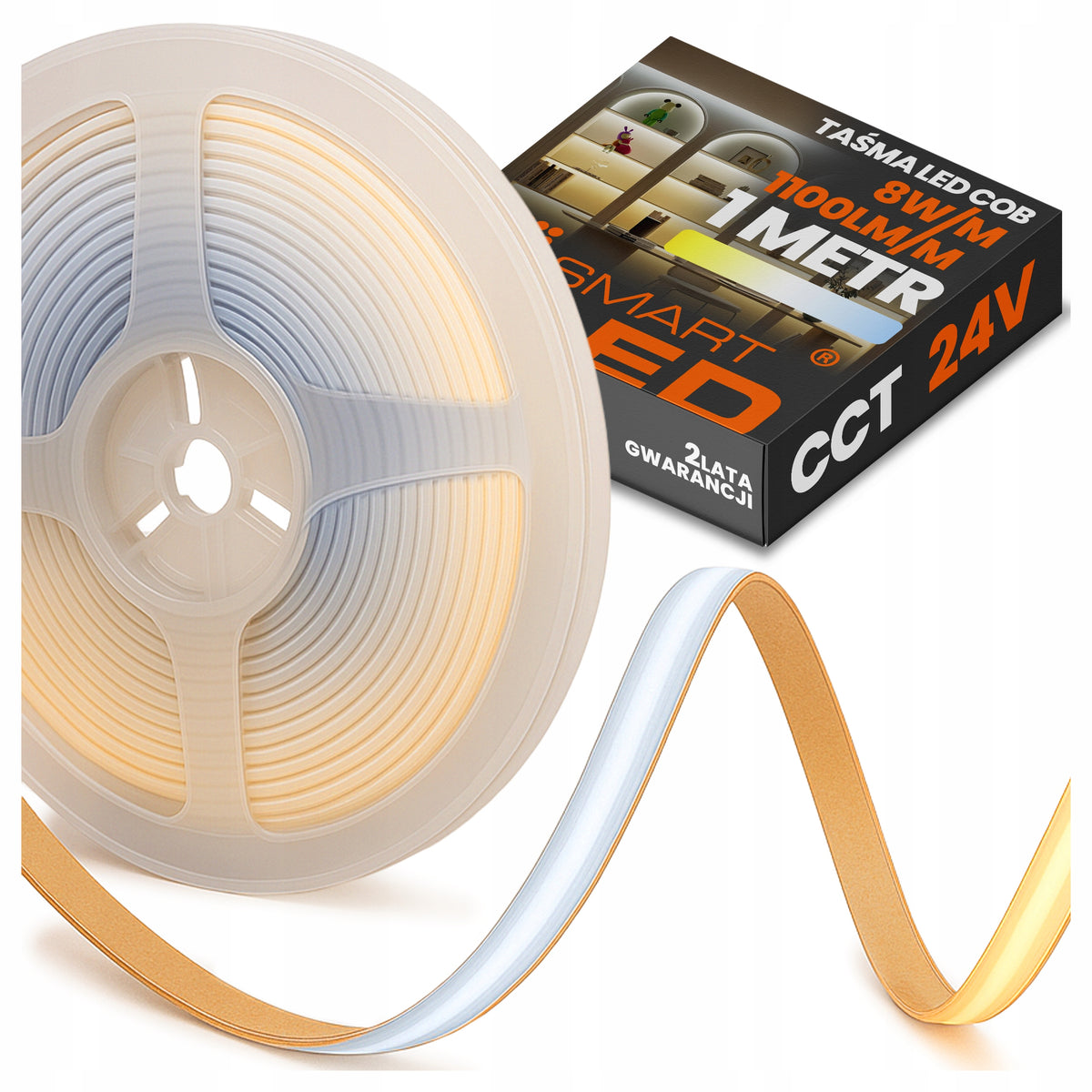 LED neonový pásek 24 V, 8 W, 1100 lm, 1 m, stmívatelný, CCT