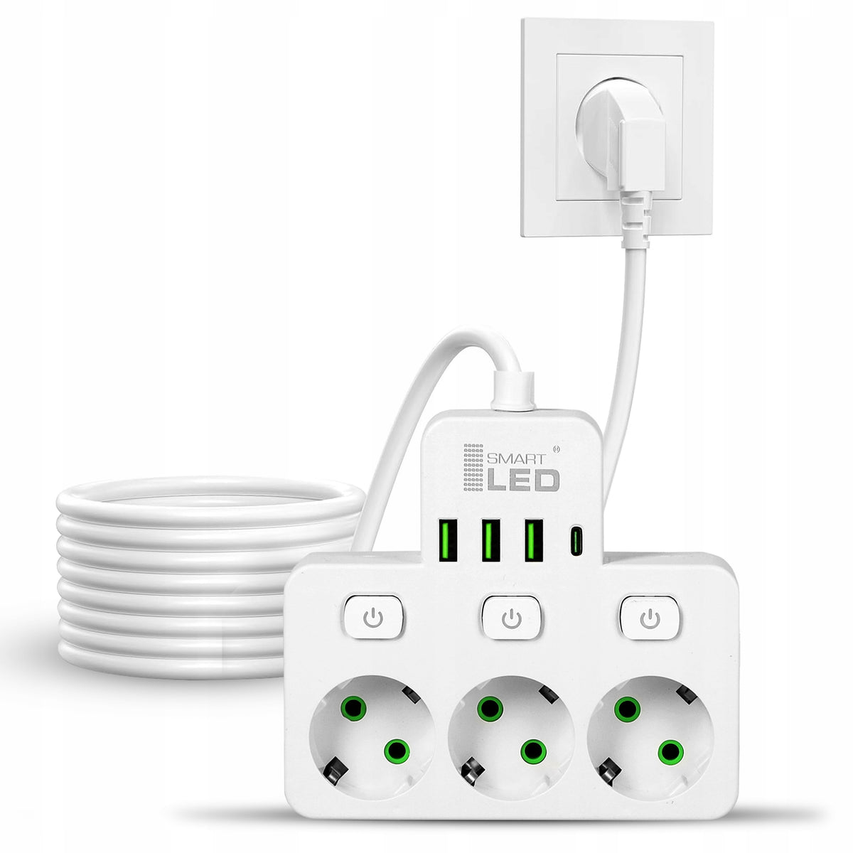 Prodlužovací kabel 230 V, USB