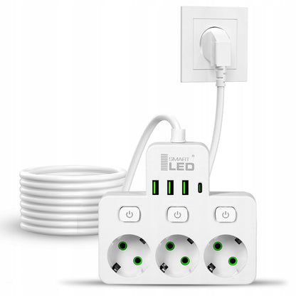 Prodlužovací kabel 230 V, USB