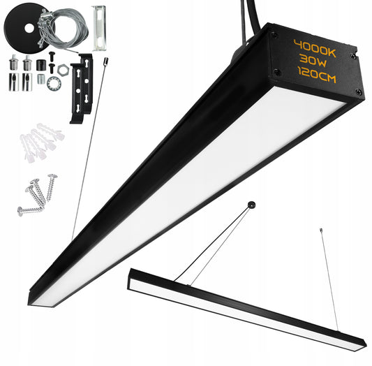 Kancelářské závěsné LED svítidlo 30 W, 120 cm