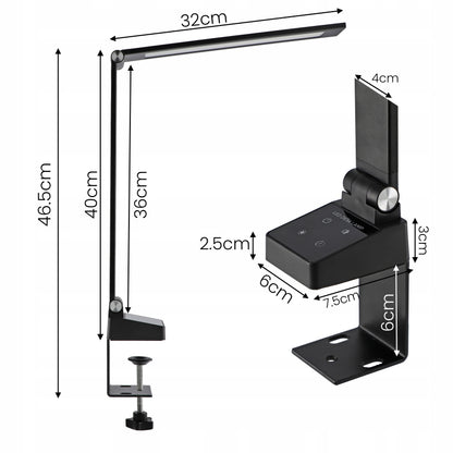 LED stolní lampa 10 W, s dotykovým ovládáním, CCT, nastavitelná