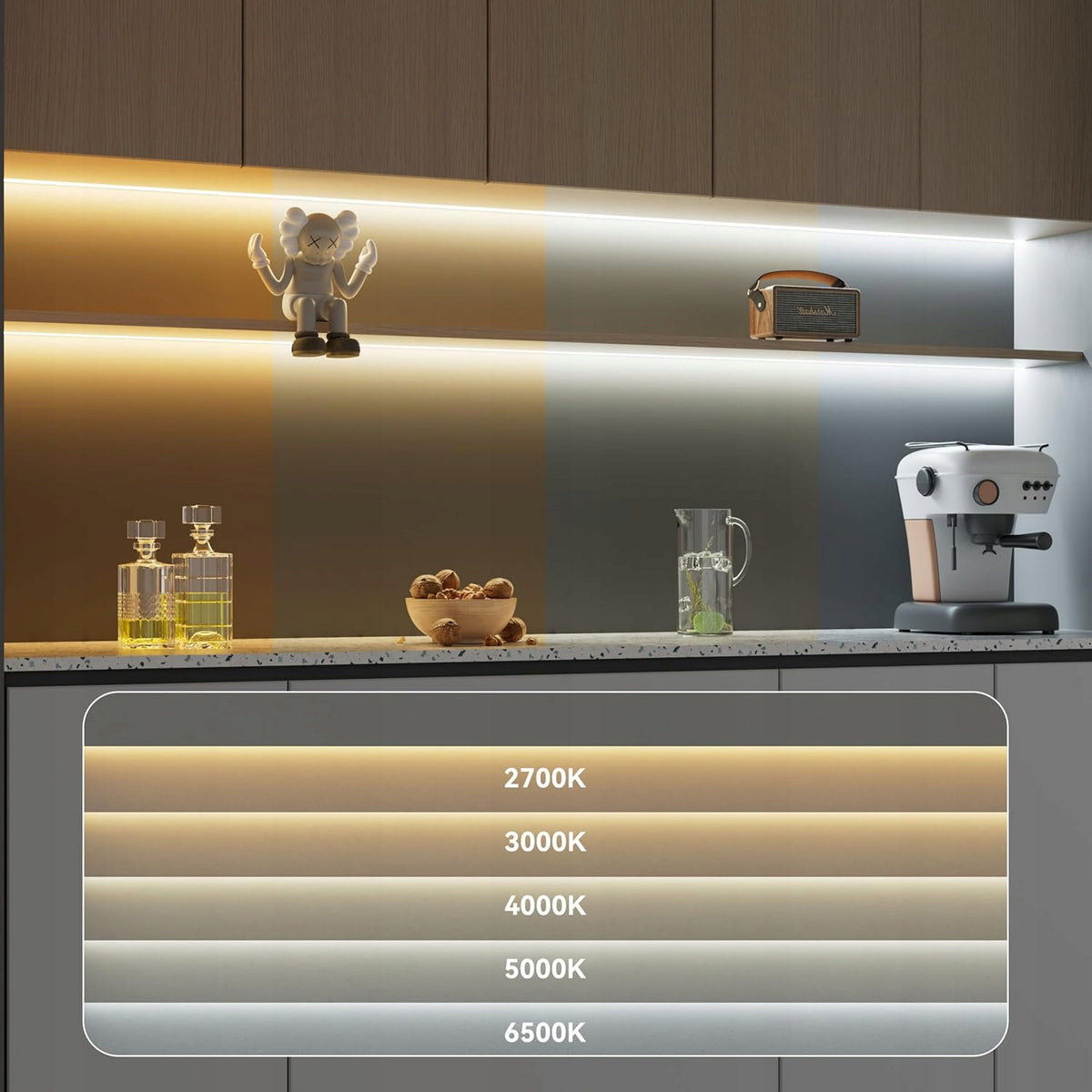 LED neonový pásek 24 V, 8 W, 1100 lm, 1 m, stmívatelný, CCT