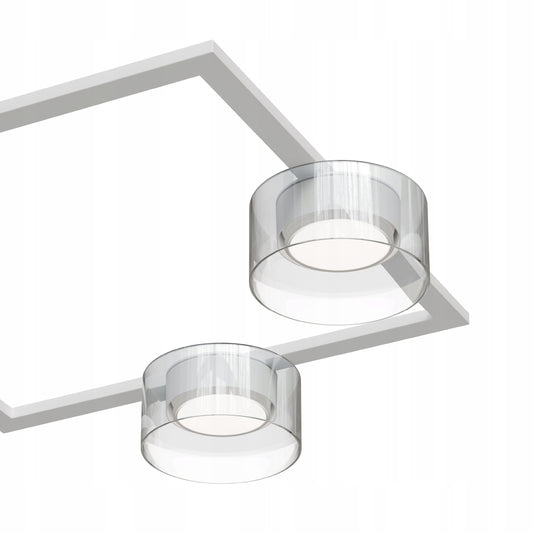 Bílé kancelářské závěsné LED svítidlo GX53