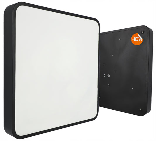Černé stropní LED svítidlo 40 W, 40 cm