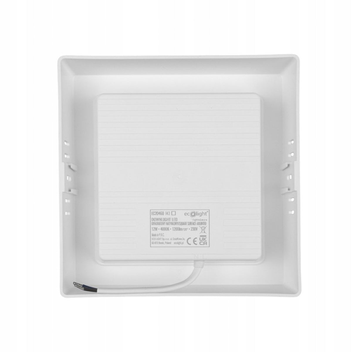 Čtvercové stropní LED svítidlo 12 W, 16 × 16 cm – neutrální bílá