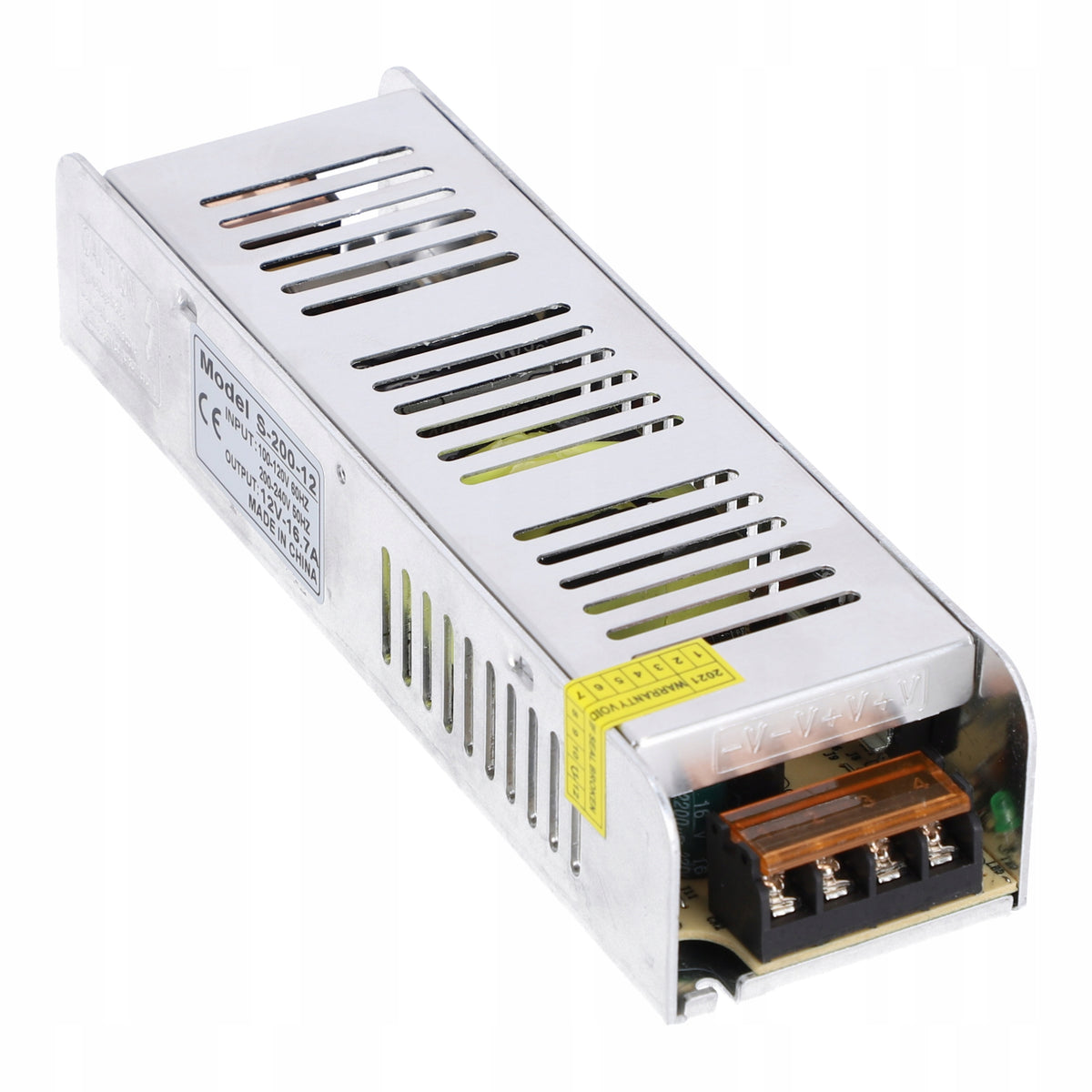 LED napájecí zdroj 12 V, 200 W, IP20, 22,5 × 6,5 × 4 cm