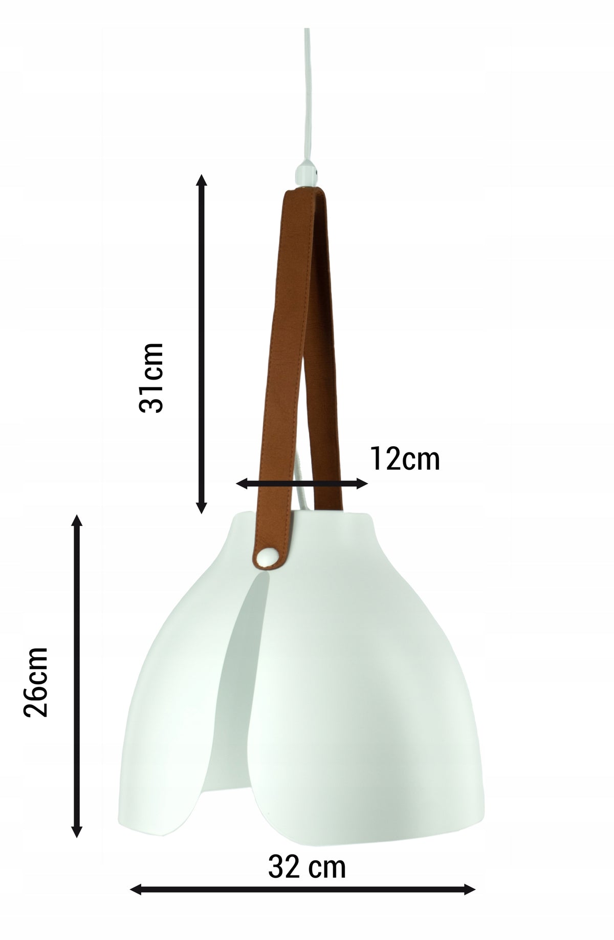 Bílé závěsné svítidlo E27