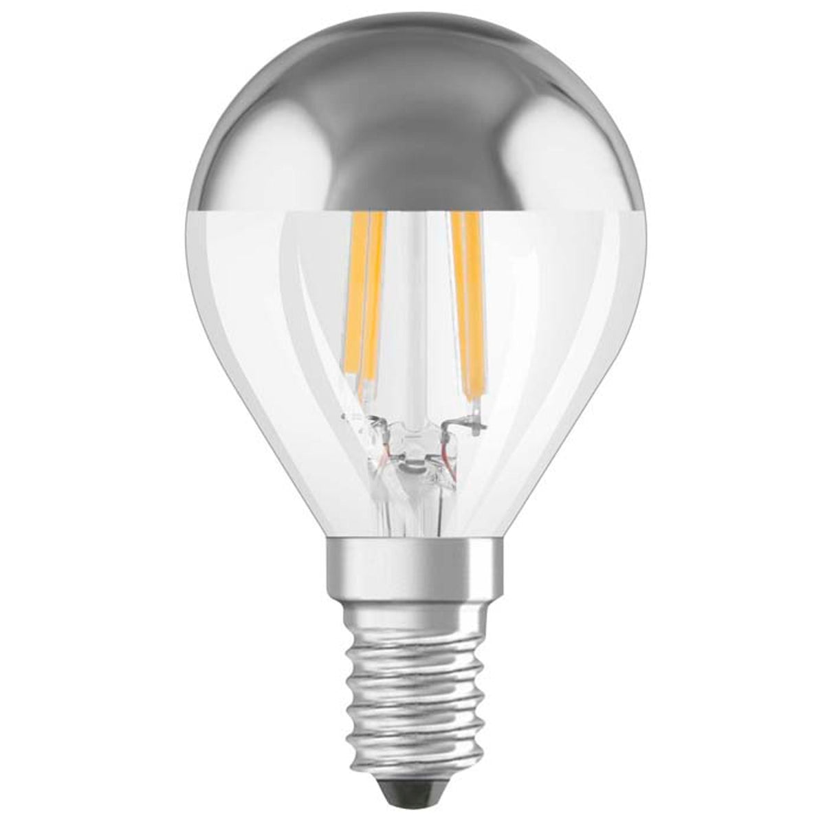 LED žárovka OSRAM TOP ilum chrom, patice E14, ekvivalent 31 W, teplá bílá 2700 K