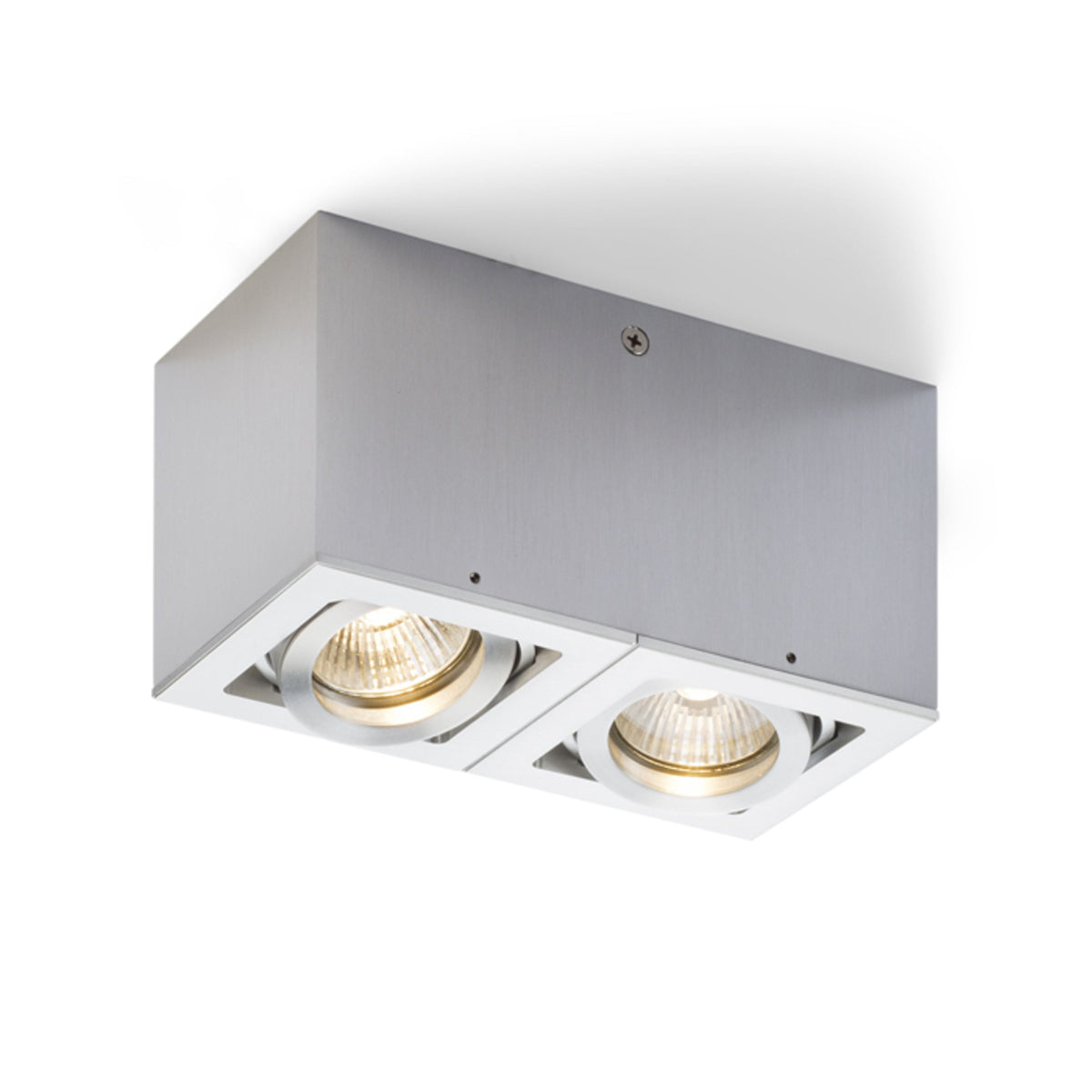 Stropní svítidlo BERIT II, hliník, patice GU10, 2× 50 W