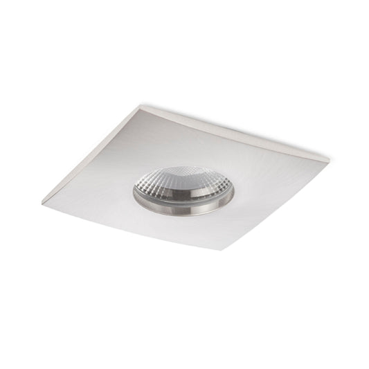 Koupelnové zápustné LED svítidlo WATERBOY SQ, matný nikl, 10 W, teplá bílá 3000 K, IP65
