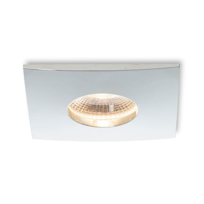Koupelnové zápustné LED svítidlo WATERBOY SQ, chrom, 10 W, teplá bílá 3000 K, IP65