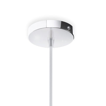 Závěsná sada ELISA, základna chromová, kabel bílý, objímka chrom, patice E27, 15 W