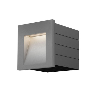 Venkovní zápustné LED svítidlo TESS SQ, stříbrnošedé, 3 W, teplá bílá 3000 K, IP54